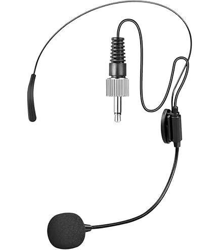 TONOR UHF Mikrofon Kabellos Set mit Headset Kopfbügel Funkmikrofon/Lavalier Ansteckmikrofonen Bodypack Transmitter, Empfänger, 6,35mm Ausgang 60 m Reichweite für Live-Auftritte, TW621, 1 Mikrofon