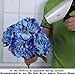 Luyue 5 Big Heads Artificial Silk Hydrangea Bouquet Fake Flowers Arrangement Home Wedding Decor (Dark Blue)