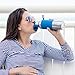 Pura Sport Vacuum Insulated 22 oz / 650 ML Stainless Steel Water Bottle with Silicone Sport Flip Cap & Sleeve, Steel Blue (Plastic Free, Nontoxic Certified, Bpa Free)