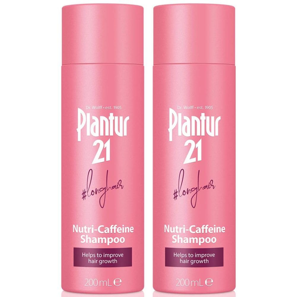 Plantur 21#longhair Caffeine Shampoo for Long and Brilliant Hair 2x 200ml | c | No Silicones No Parabens | Energy Kick for Hair Roots