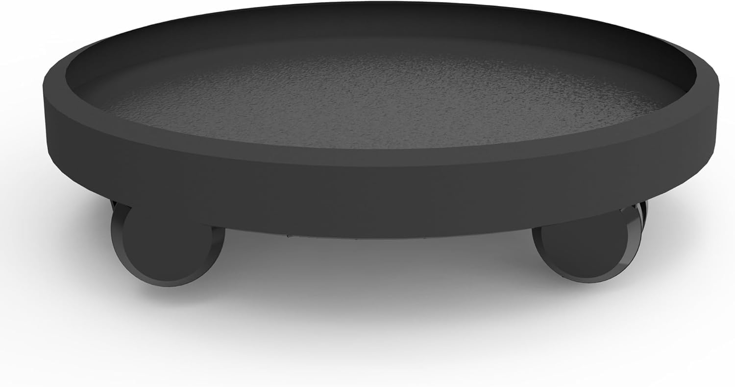 Photo 1 of 12.6 Inch Wheeled Planter Saucer Tray,Potted Flower Mover Dolly with Casters Round Coaster for Indoor Outdoor, Heavy Duty Plant Caddie with Wheels,Rolling Plant Stand Pot Trolley,