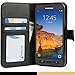 Abacus24-7 Galaxy S7 Active Case Wallet w/Leather Flip Cover & Stand, Black