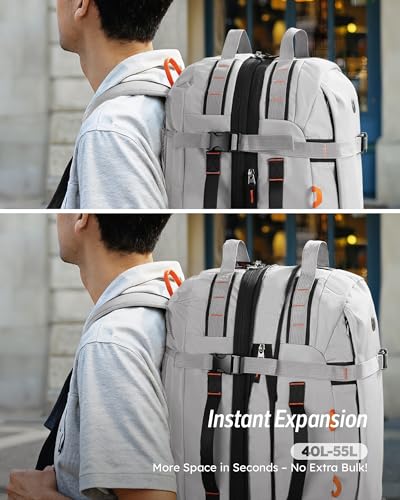 Tolaccea Travel Laptop Backpack Carry on Flight Approved, Large Personal Item Backpack Convertible Duffle Luggage Bag Daypack Business Rucksack Fits 15.6