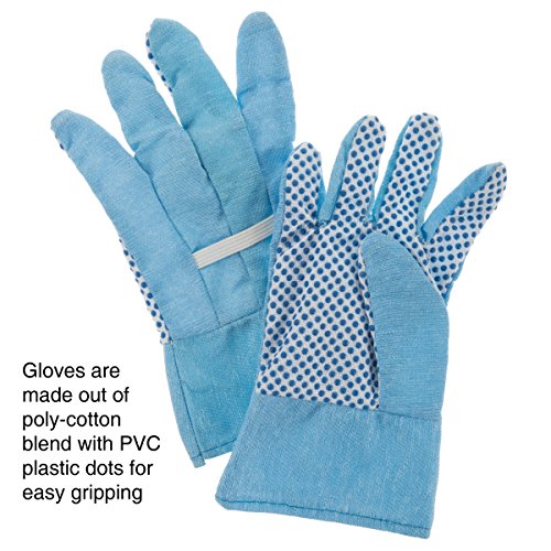 Hey!Play! 80-PP-Gsp Kid's Tool Set with Child Safe Shovel, Rake, Fork Gloves, and Bucket-Mini Gardening Kit for Boys and Girls, Blue - Thumbnail 4