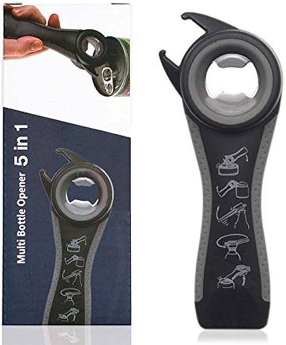 Professional Multi Bottle Opener, 5 in 1 Jar Bottle Can