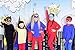 SPESS Comics Cartoon Hero 4Pcs Capes and Masks Costumes for Kids