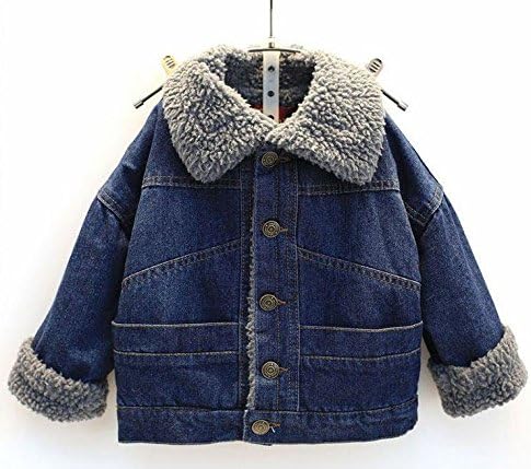 Amazon デニムボアジャケット 男の子 アウター 韓国子供服 防寒 コート 裏起毛 90 コート ジャケット 通販