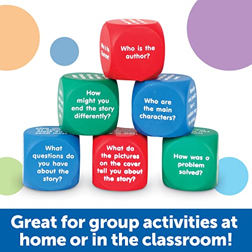 Learning Resources Reading Comprehension Cubes Set of 6, Kids Ages 6