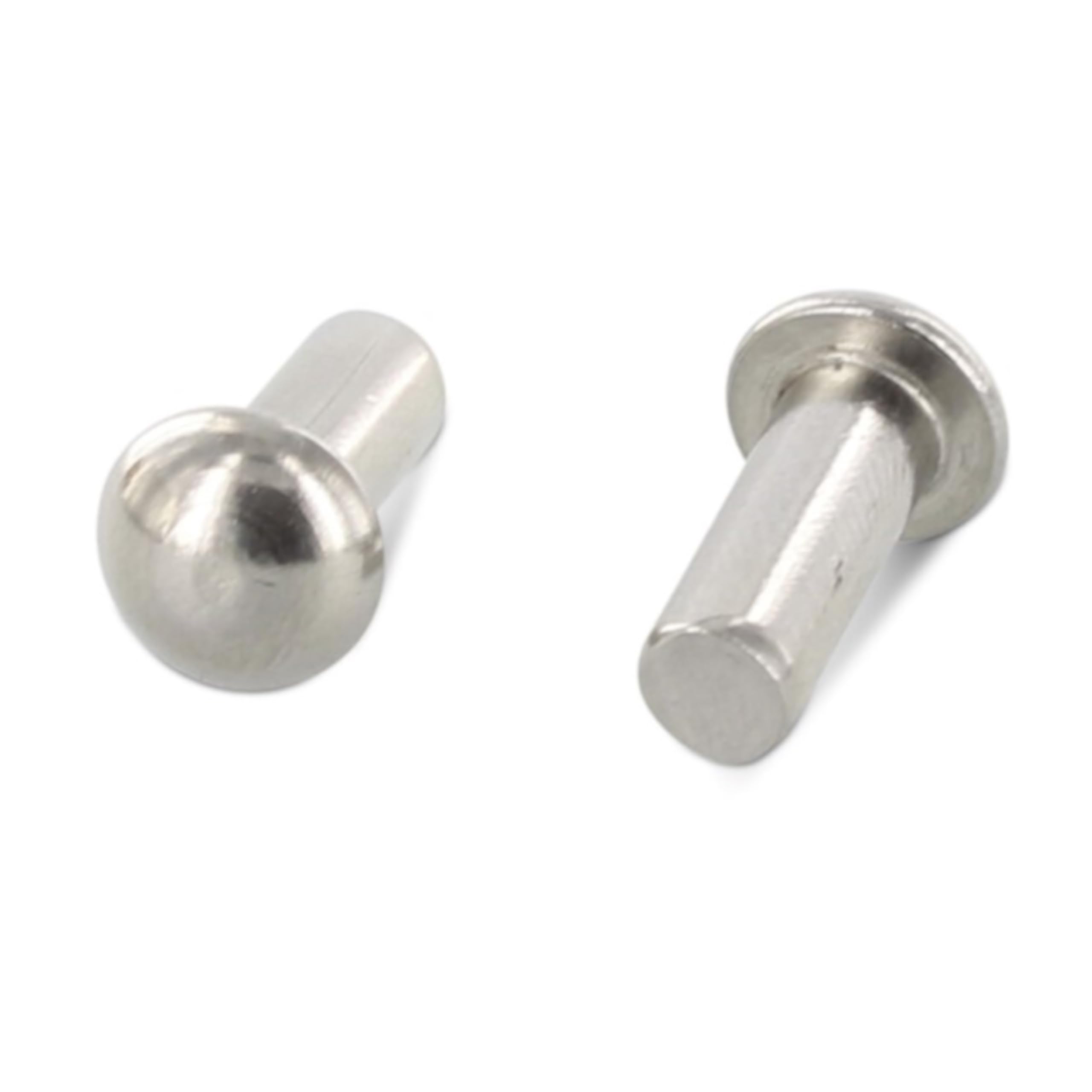 Half-Round Rivets 4 x 25 Pack of 15 Stainless Steel A2 Full Rivets with Half-Round Head DIN 660 / ISO 1051 - Rivets Rust-Proof โ image 1