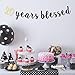 LINGTEER 20 Years Blessed Black and Gold Glitter Bunting Banner 20 Years Old Happy 20th Birthday Anniversary Party Decorations.