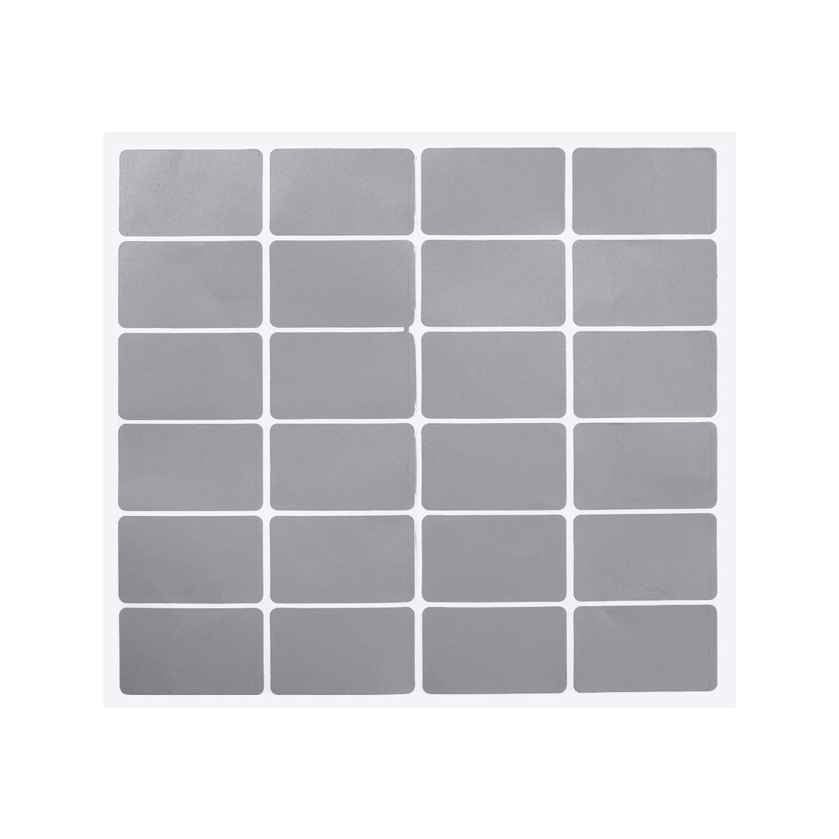 1 Sheet Scratch Off Stickers Message Card Notes Labels (Silver Grey, Lables Per Sheet)