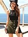 MakeMeChic Women's Casual Faux Suede Button Front A Line Mini Skirt