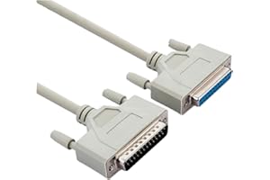 5m DB25 25Pin Male to Female M/F Parallel LPT Cable DB25 to DB25 Cable Compatible with The Printer DB 25 Parallel Cable(5M,DB