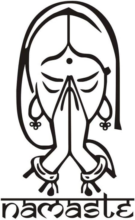 Yoga Namaste Black Vinyl Wall Sticker Decal for Home Living Room Studio Decoration