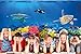 GREAT ART Children’s Room Poster – Aquarium – Mural Decoration Underwater World Sea Dweller Ocean Fishes Dolphin Turtle Coral Reef Wallposter Photoposter Wall Decor (55 x 39.4 Inch / 140 x 100 cm)