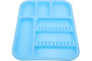 Milisten Instrument Tray Colored Mini 13.18X9.44 Inch Plastic Tool Organizer with Raised Edges for Secure Instrument Storage 