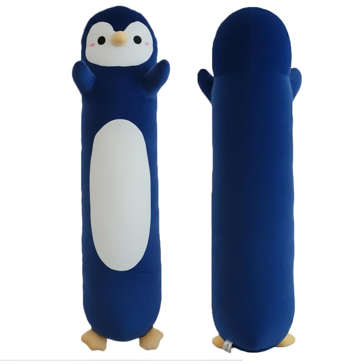 ZOMAXTOY Long Penguin Plush, Soft Penguin Hugging Pillow Cuddly Stuffed Toy Body Pillow, Birthday Gift for Boys Girls (Navy Blue, 90cm/35.43in)