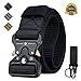 IWIVI 1.5 Inch Tactical Duty Belt Nylon Military Style Belt with Quick-Release Metal Buckle for EDC Molle Equipment (Black)