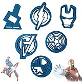 LEEGOAL Superhero Captain America Avengers Cookie Cutter, Novelty Plastic Baking Fondant Cookie Molds Cake Decoration