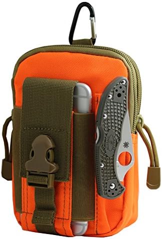 CenBuy Universal Multipurpose Tactical Cover Smartphone Holster EDC Security Pack Carry Case Pouch Belt Waist Bag Gadget Money Pocket for iPhone 6s Samsung Galaxy S7 Note5 LG G5 iPhone 7 (orange)