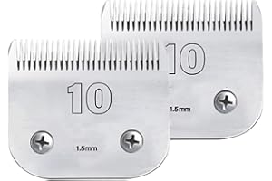 VETMOR Clipper Blade Dog Grooming Compatible with Andis Clippers Carbon Infused Steel Detachable Ceramic Sharp Edge Also Compatible with Wahl/Oster Dog Clippers (#10 2Pack)