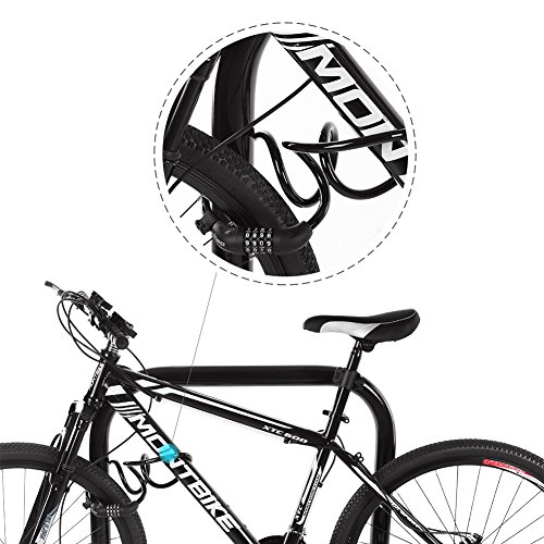 image for Titanker Bike Lock, 4ft Bike Locks Cable Coiled Secure Resettable Comb