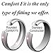 AIKEN Mens Rings Casual Basic Polished Tungsten Wedding Bands Rings Comfort Fit Tungsten Carbide Matte Rings for Men Women Black 8mm