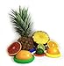 Set of 8 Reusable Silicone Food Saver by Pack-A-Meal (2 Sm Orange; 2 Med Yellow; 2 Lg Green; and 2 X-Lg Blue)