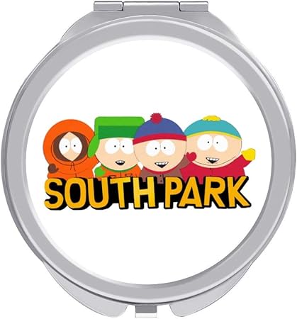 Amazon サウスパーク South Park キャラクター ミラー 鏡 携帯 メイクミラー 化粧鏡 手鏡 丸型 パーソナライズ カスタムお オシャレプリント 拡大ミラー 1倍 2倍拡大鏡付 両面コンパクト 携帯ミラー 持ち運び 折りたたみミラー 化粧道具 携帯用化粧鏡 旅行用の化粧鏡