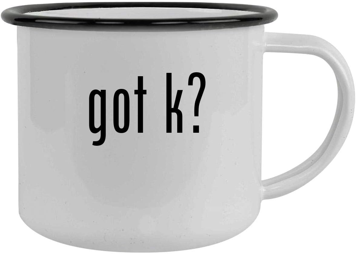 got k? - 12oz Camping Mug Stainless Steel, Black