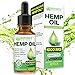 Organic Hemp Oil Extract Drops 1000mg - Ultra Premium Pain Relief Anti-Inflammatory, Stress & Anxiety Relief, Joint Support, Sleep Aid, Omega Fatty Acids 3 6 9, Non-GMO Ultra-Pure CO2 Extracted