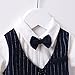 Infant Baby Boy Summer Gentleman Outfit Bowtie Short Sleeve Onesie Romper Jumpsuit Short Pants Set Formal Tuxedo Suit(0-3 Months)