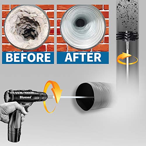 Bluesea 30 Feet Dryer Vent Cleaning Kit, Flexible Dryer Vent Cleaning