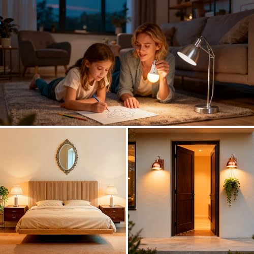 Ketom Remote Control Light Bulb E27 Rechargeable Bulb with Timer | 7 W rechargeable LED lamps, 3 colours and dimmable, touch control, pack of 2 wireless decorative lamp bulbs, emergency light