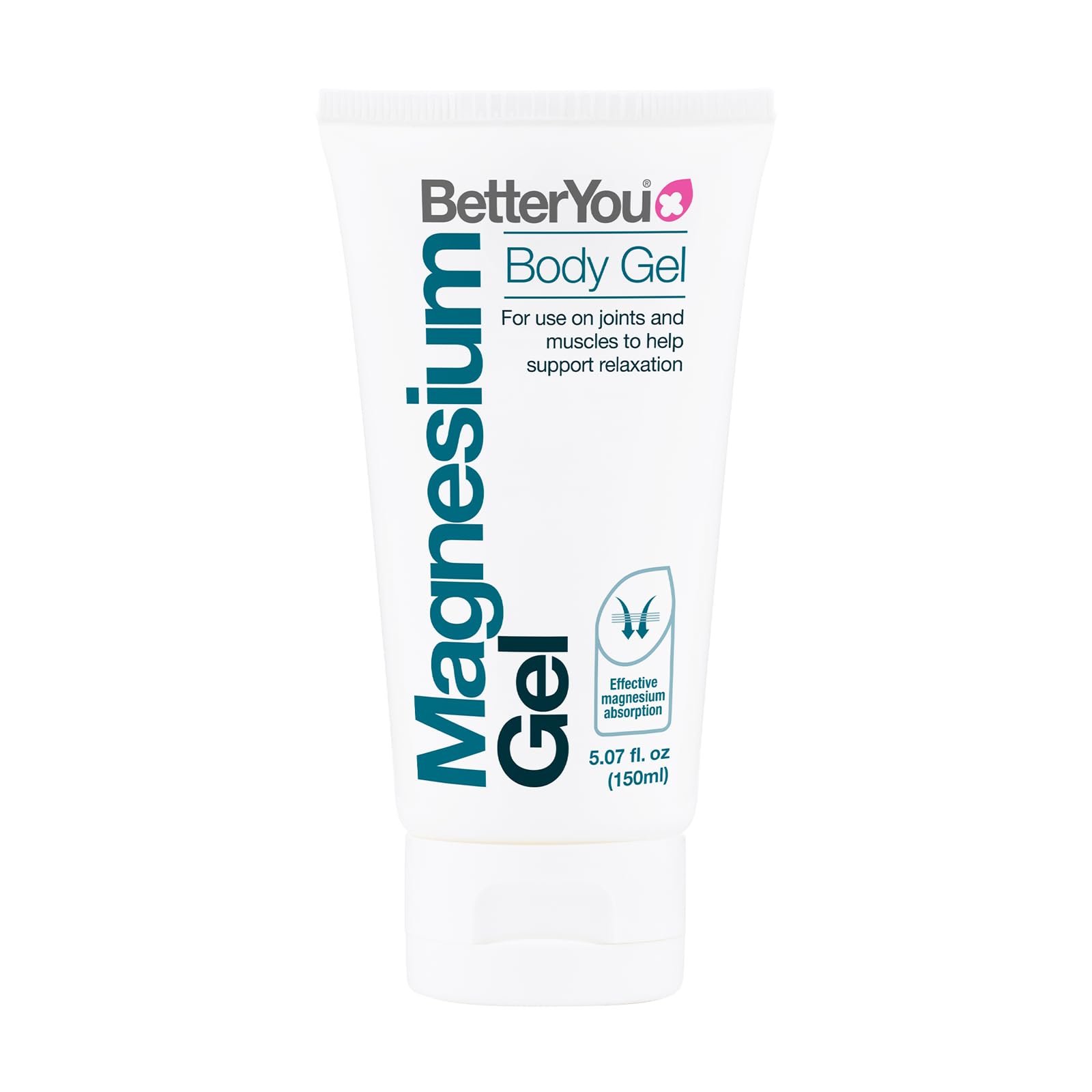 BetterYou Magnesium Body Gel | Pure, Clean, and Natural Source of Magnesium Chloride | Transdermal Magnesium Body Gel | for Use On Joints and Muscles | 150ml