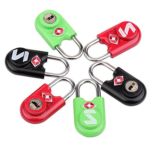 SURE LOCK TSA Compatible Travel Luggage Key Locks, Alloy body with Steel Shackle, Keyed Lock