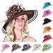 Lawliet Womens Church Wedding Occasion Wide Brim Straw Summer Beach Hat A115