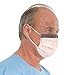 Kimberly-Clark Fluidshield Face Mask (47137), Orange Pleated Procedure Mask with Clear Splashguard Visor, Earloops, Fog-Free, 25 / Box, 4 Boxes / Case, 100 / Case