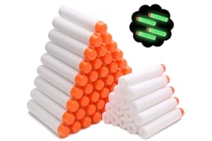 Airlab 100Pcs Refill Darts Compatible with Nerf N-Strike Elite Modulus Glow in The Dark Bullets - White