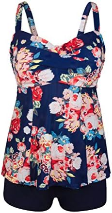 Happybai Womens Printed Tankini Set with Shorts Two Piece Swimsuit Bathing Suits