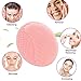 Silicone Face Cleanser, Facial Cleansing Pads, Silicone Face Scrubbers, Manual Facial Cleansing Brush - Massage,Blackheads Removing, Exfoliating, For Sensitive, Delicate, Dry Skin (Pink)