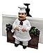 Ebros Gift Fat Chef Alton Grape Wine Vineyard Dinner Napkin Holder Figurine Tabletop Decorative Chefs Sous Grapes Vines (1)