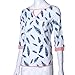 Orangesky Women Top Casual Loose Half Sleeve Plume Tee Shirt Blouse (XL, White)