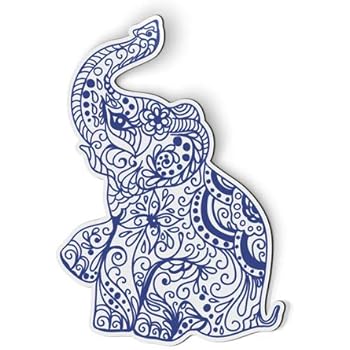 AK Wall Art Elephant Henna Exotic - Magnet - Car Fridge Locker - Select Size