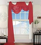 Elegant Comfort Beautiful Window Panel Curtain Sheer Voile Scarf 55