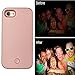 iPhone 7 Case, iPhone 8 Case, AUYOUWEI LED Illuminated Selfie Light Case Cover [Rechargeable] Light Up Luminous Selfie Flashlight Cell Phone Case for iPhone 7 / 8 (Rose Gold)