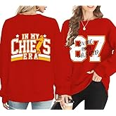 in My Game Day Era Football Sweatshirts for Women Game Day Sweatshirt Football Team Fans Graphic Long Sleeve Tops