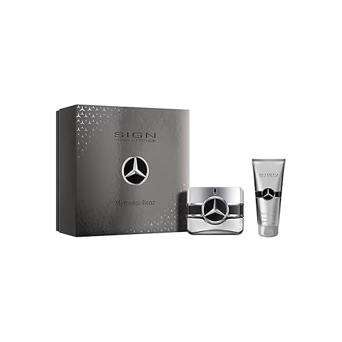 Mercedes Benz Sign Your Attitude Giftset - Mens Cologne Set - Eau de Toilette Cologne for Men - Mens Body Wash - Bergamot, Amber Fragrances - 2 Pc - Amazon deal for $43.96