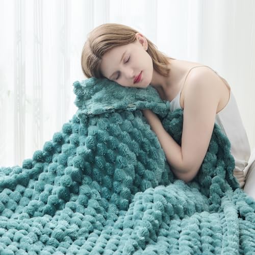 NEWCOSPLAY Super Soft Twin Blanket Light Teal