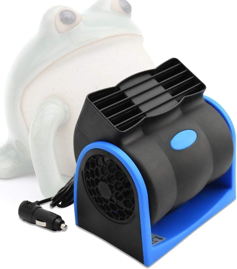 MAXTUF Car Fan, Vehicle Cooling Fan Car Air Circulator Bladeless Fan 12V 2-Speed Low Noise Portable Desktop Cooler with Cigarette Lighter for Truck RV SUV or Boat to Enjoy Your Time (Bladeless Fan-N)